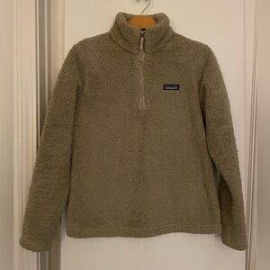 Patagonia 1/4 Zip Up Fleece Pullover Sweatshirt Sweater Tan